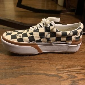 vans checkerboard era stacked platform shoes